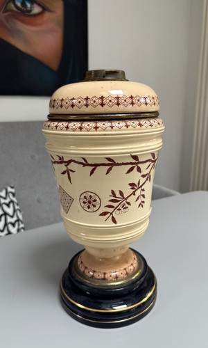Large antique beige - , pottery