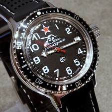 Vostok Amphibia 'Tank' Custom Russian Auto Dive Watch, New, Boxed,UK Seller