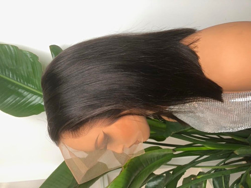Human hair lace front straight - hair,