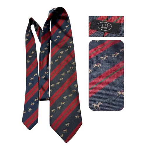Dunhill equestrian silk tie - equestrian,