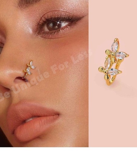 Butterfly fake nose - fake, ring