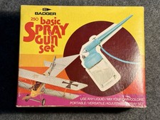 Vintage Badger 250 Basic Air Brush Spray Gun Set with Accessories in Box, Unused
