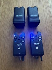 Delkim TXI+ bite alarms x 2  (all blue LEDs) - very good condition 