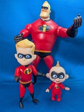 Disney Pixar Incredibles Toy Bundle talking Mr Incredible, Jack Jack. & Dash