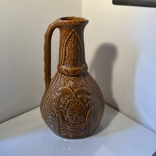 Sadler Port Aztec Stoneware Jug Brown Vintage Pottery 1950’s Art Deco