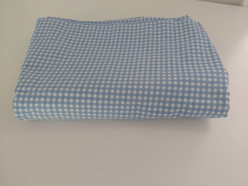 Blue cotton gingham - , fabric