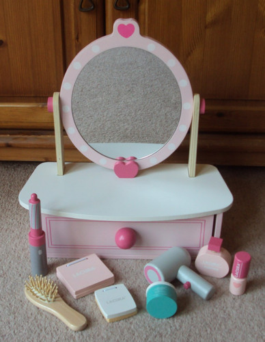 Wooden vanity toy set girls - vanity,