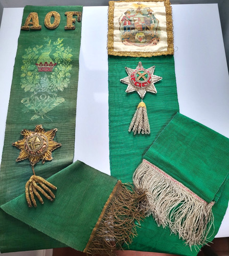 Antique masonic sashes with - antique,