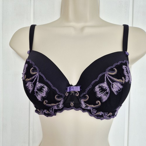 Charnos black purple floral - black,