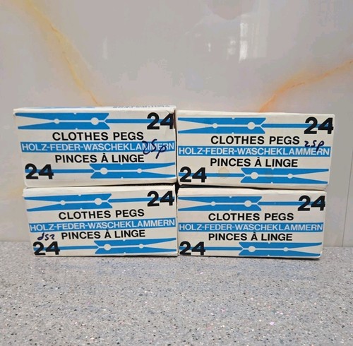 Vintage wooden clothes pegs - vintage,