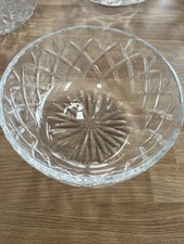 Vintage Crystal Cut Glass Fruit or Salad Bowl Trifle Bowl pretty cut glass
