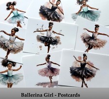 Ballerina Girl , Ballet Art Postcards -  Set of 9