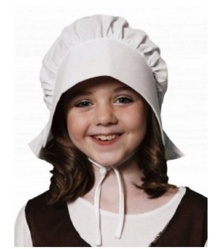 White bonnet with - with, hook