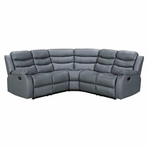 Grey roma comfy corner leather - corner,