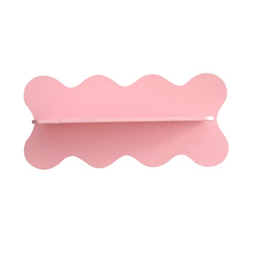 Wooden wavy storage rack - 1x(wooden,