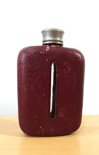 Vintage leather glass hip