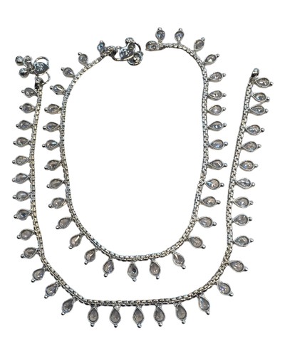 Silver ankle chain payal - chain, /