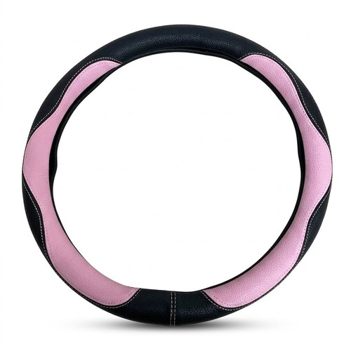 Pink leather steering - pink,