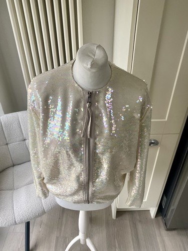 Zara sequin bomber jacket - sequin,