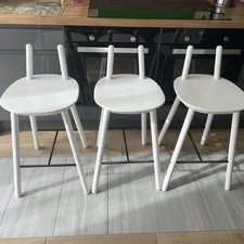 Lakiq bar stools white very rare and expensive. X 3 . RRP £1300