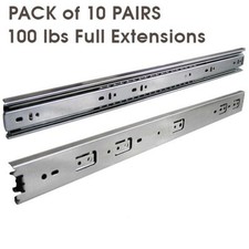 10 Pairs Full Extension 100-lb
