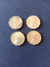  4 X 1967 Threepenny Bit Coins