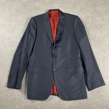 Senszio Blazer Mens 40R Navy Blue Bespoke Loro Piana Fabric Merino Wool Jacket