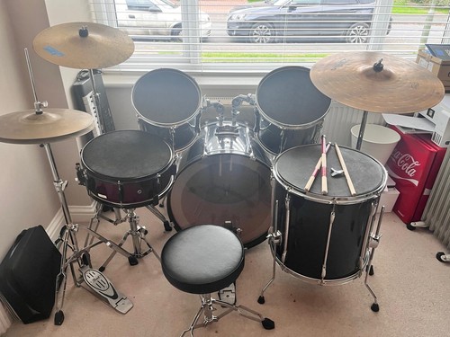 Acoustic drum kit piece with - drum, 5-piece