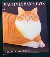 Martin Leman's Cats. 12 Ready To Frame Prints. Pelham Books 1989