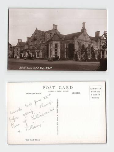 Postcard atholl arms hotel - postcard,