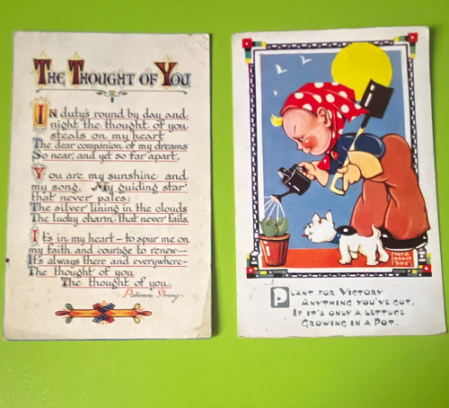 2xwar era postcards - ,