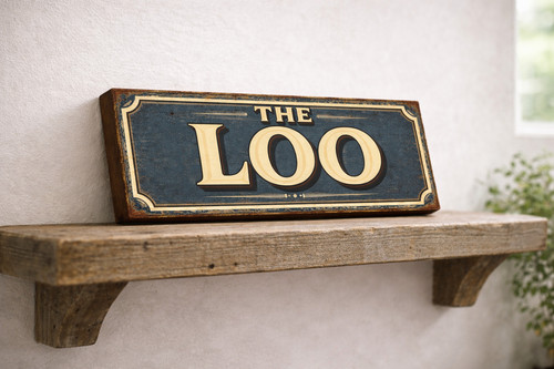 Toilet loo sign - bathroom, privy