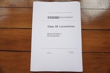 1984 Class 58 Locomotive Train Crew Manual Railway Driving Instructions