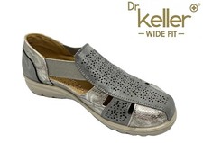Womens Dr Keller Grey Wide E