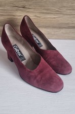 Gabor Fashion Women's Heels Size UK 4 Shoes Red Burgundy Slip On 