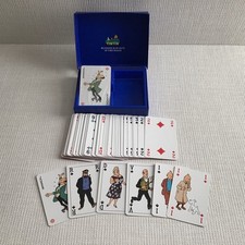 VINTAGE DUTCH TIN TIN SNOWY PROF CALCULUS CAPTAIN HADDOCK DECK PLAYING CARDS X 2