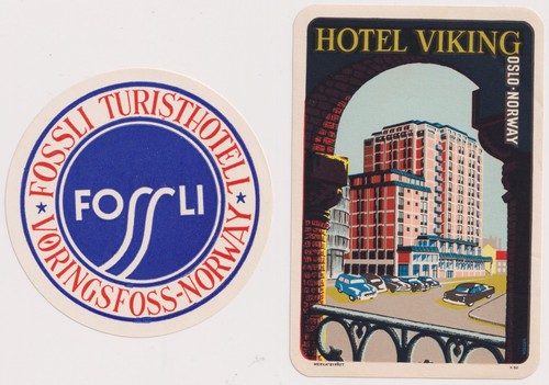 1950s travel labels norway - 1950s,