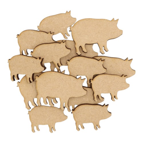 Wooden pig mdf craft - wooden,