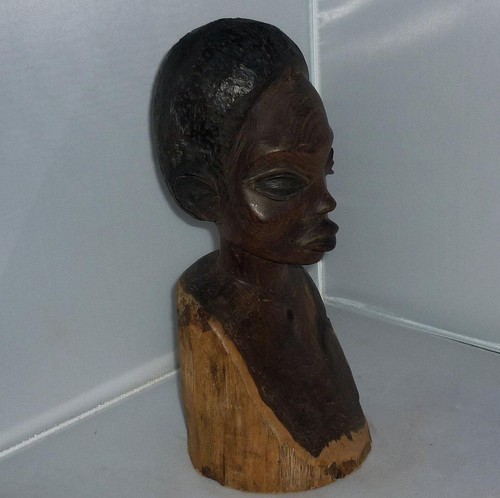 Vintage brown wooden hand made - brown,