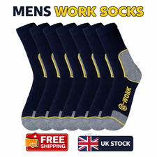 Mens Work Socks 6 Pairs Cotton