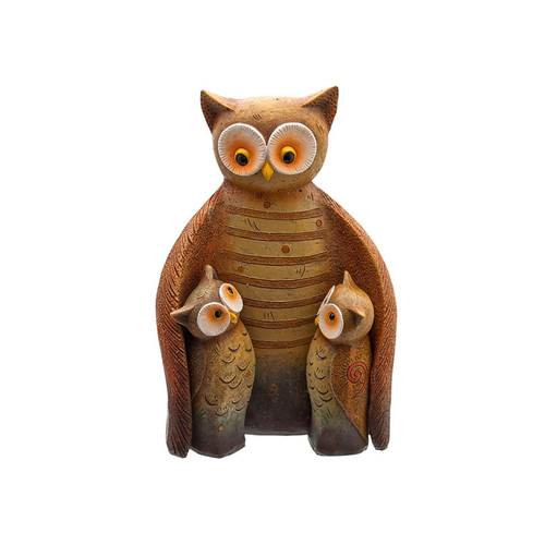 Owl family figurine ornament - family,