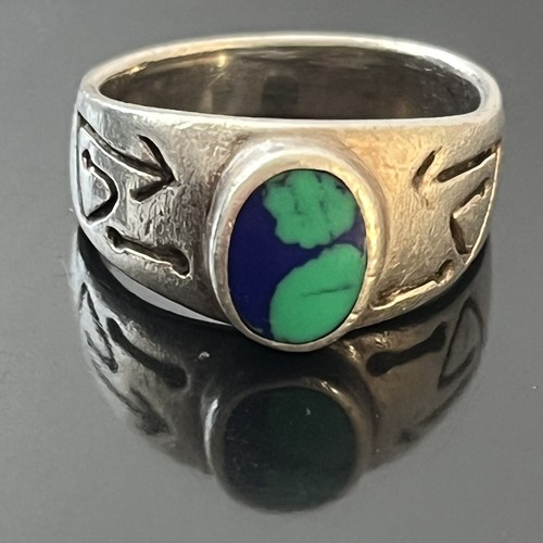 Sterling silver ring azurite - sterling,