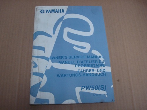 2004 yamaha pw50 owner - pw50(s), owner's