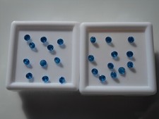 2.5mm loose blue round cut CZ gemstones 3 for £1.20p