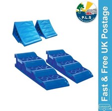 Caravan Jumbo Levelling 5 Ton Wheel Chock Ramps & Chocks Pair Motorhome Trailer