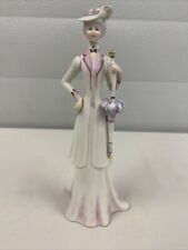 Vintage Lady with Umbrella by Galos From Portugal Figurine 23.5 cm@C