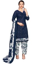 Women Cotton Printed Ready to Wear Patiala Salwar Suit