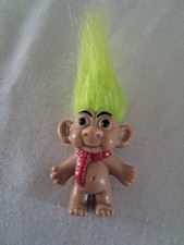 1992 Vintage Troll Green Hair tiny troll 4 cm