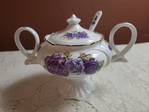Antique porcelain sugar - porcelain,