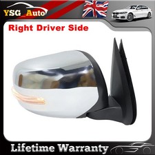 Right Chrome Power Folding Door Wing Mirror For Mitsubishi Triton L200 2015-2019